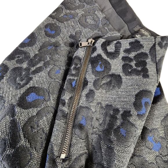 Ann Taylor Leopard Jacquard Floral Skirt - Picture 10 of 11